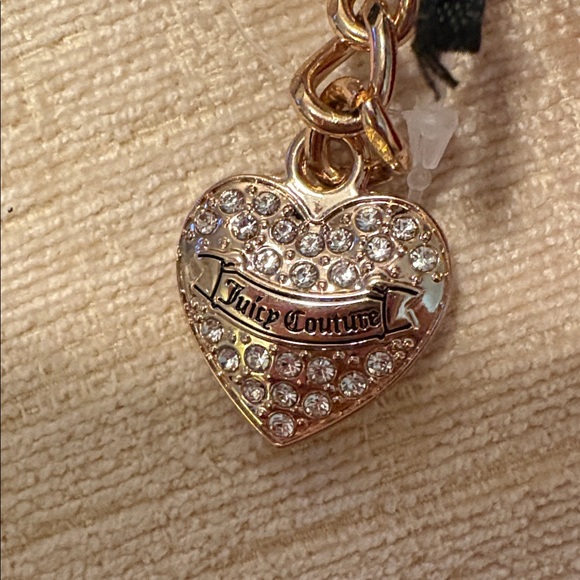 Exclusive Crossbody Juicy Couture with Gold Heart Accent and crystal heart pull. - Picture 6 of 9